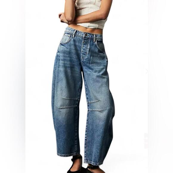 SOLD🎉NEW BARREL Y2K | L | Streetwear Slouchy Ankle Cropped Denim Jeans - Picture 2 of 8